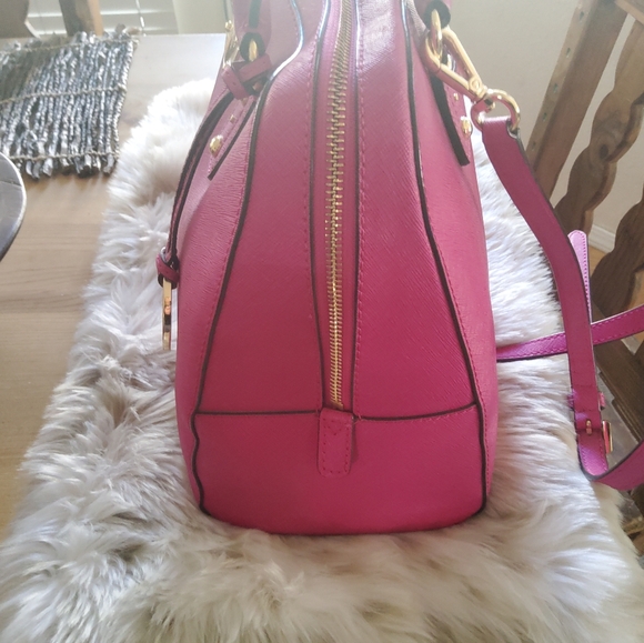 Michael Kors Large Saffiano Satchel Color Fuschia Beyond EUC - Picture 12 of 16